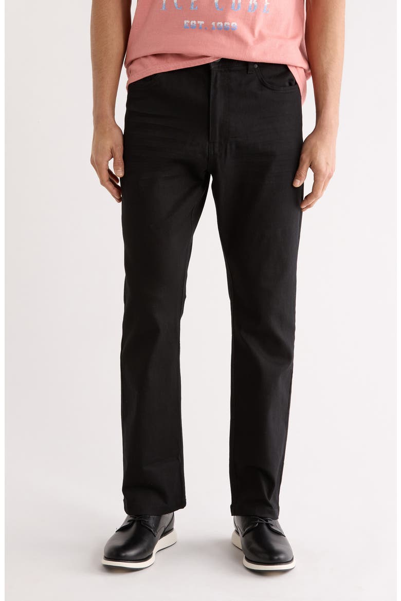 Satin Twill Chino Pants, Main, color, BLACK