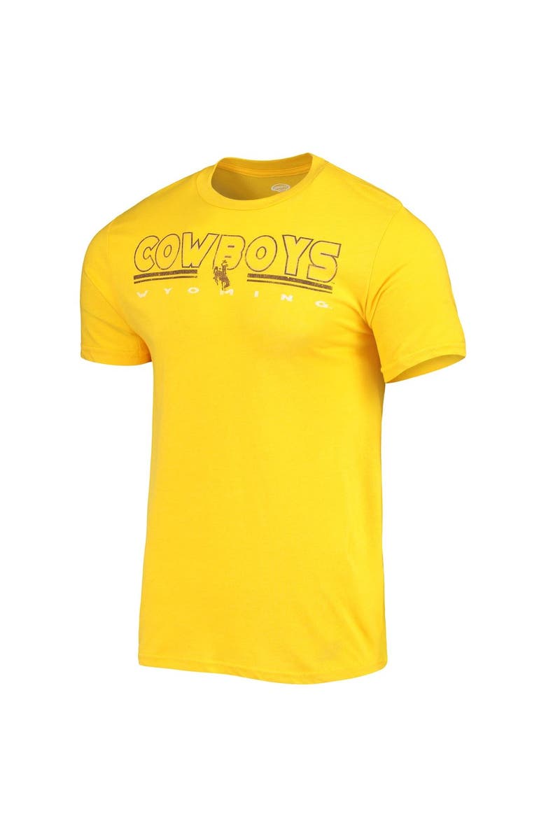 CONCEPTS SPORT Men's Concepts Sport Heathered Charcoal/Gold Wyoming Cowboys Meter T-Shirt & Pants Sleep Set, Alternate, color, 