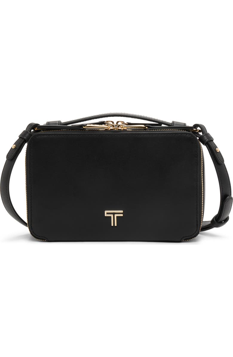 TUMI Myla Leather Crossbody Bag, Main, color, Black/ Light Gold
