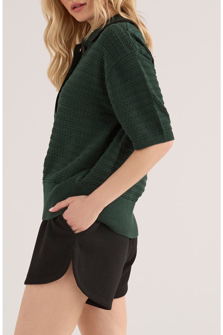 Guilia Texture Polo, Alternate, color, PINE GROVE