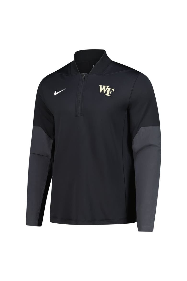 Men's Nike  Black Wake Forest Demon Deacons Dri-FIT Half-Zip Pullover, Alternate, color, Black