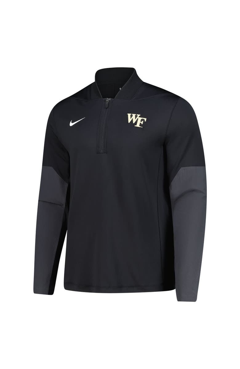 Nike Men's Nike  Black Wake Forest Demon Deacons Dri-FIT Half-Zip Pullover, Alternate, color, Black
