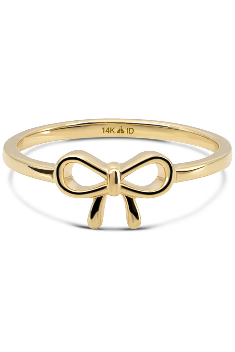 Bow Ring in 14K Gold, Main, color, Yellow Gold
