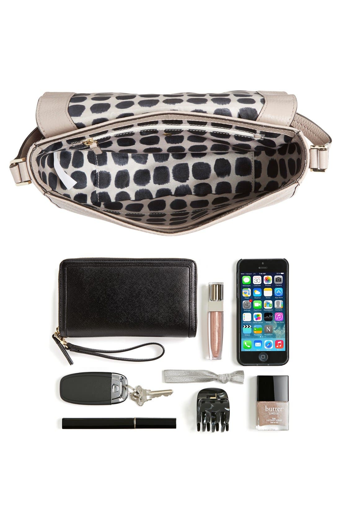 Kate Spade New York 'spencer court - lavinia' leather & suede crossbody bag, Alternate, color, 