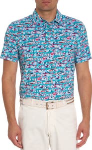 Robert Graham Auto Expo Short Sleeve Performance Golf Polo