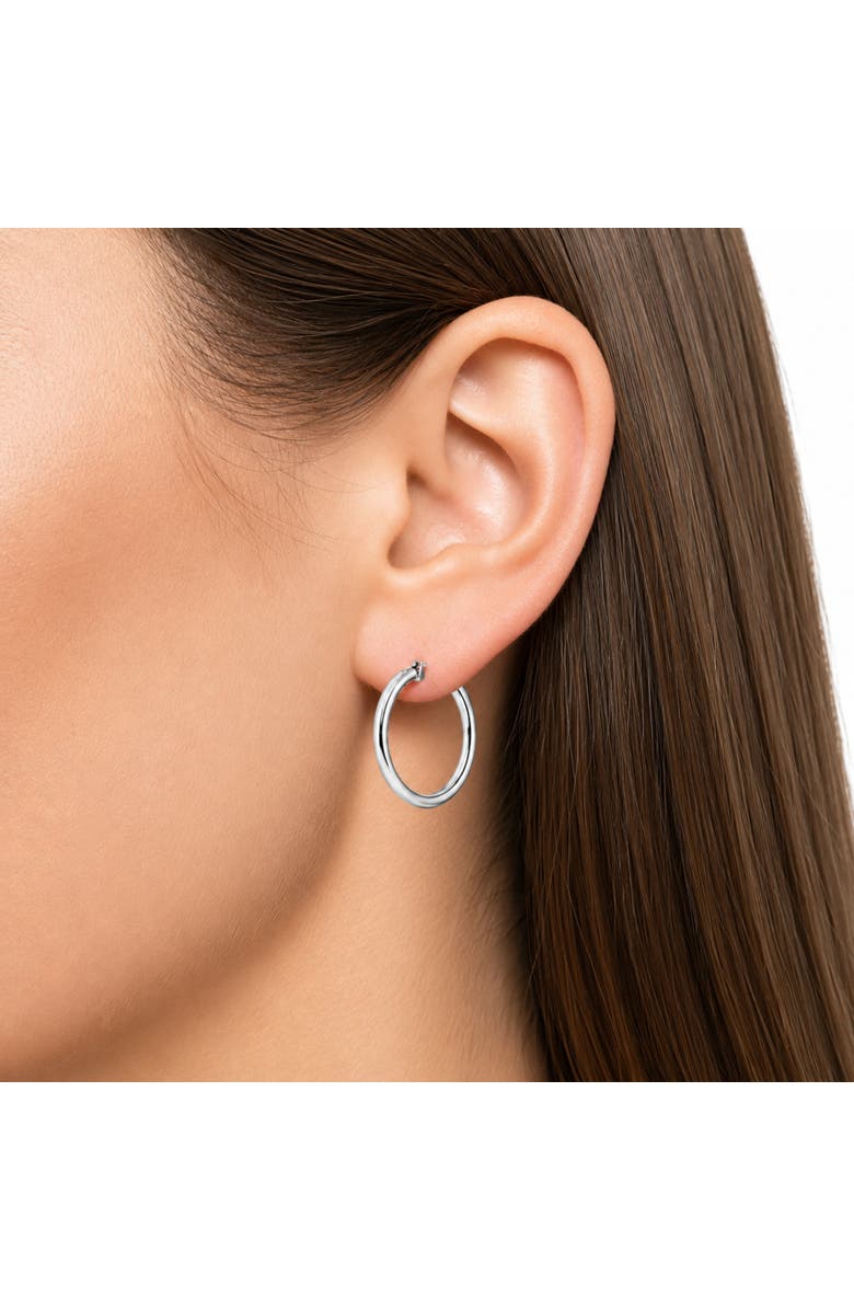 Donatello Gian Sterling Silver Medium Hoop Earrings, Alternate, color, Silver