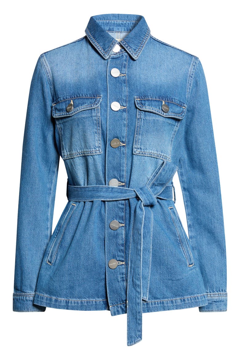 Samaya Belted Denim Utility Jacket, Main, color, TORVANG