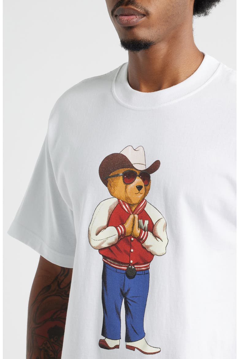Hee Haw Bear Cotton Graphic T-Shirt, Alternate, color, WHITE