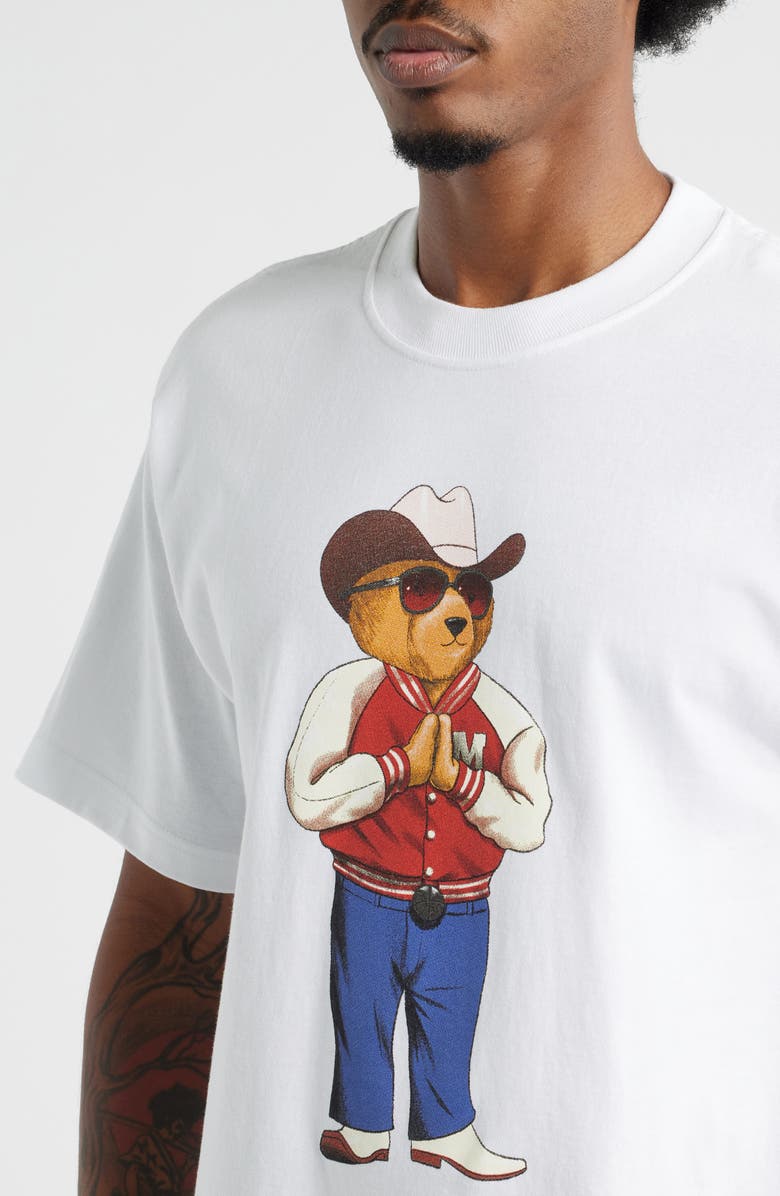 MARKET Hee Haw Bear Cotton Graphic T-Shirt, Alternate, color, White
