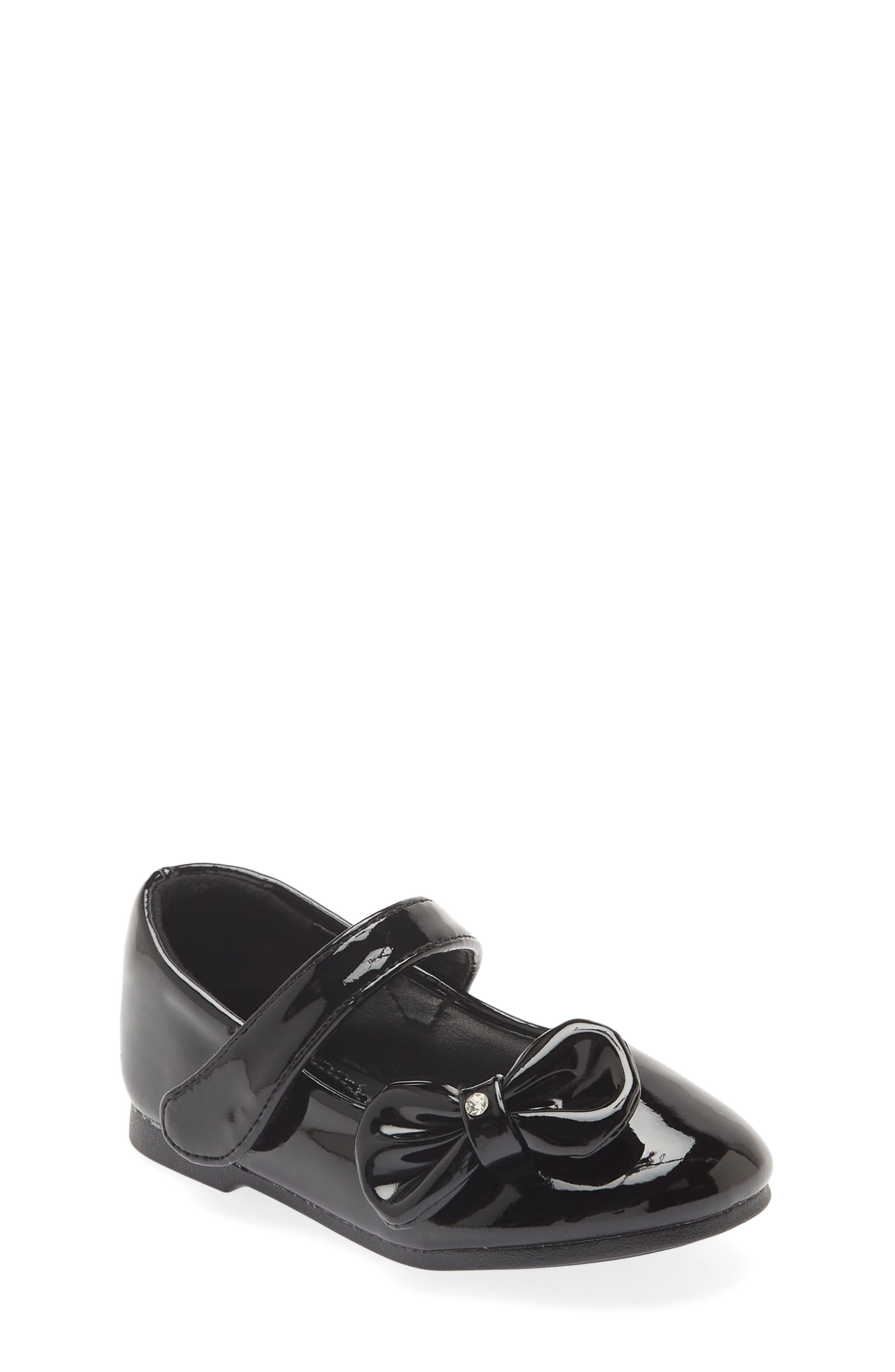 Kids' Angel Crystal Bow Mary Jane, Main, color, BLACK