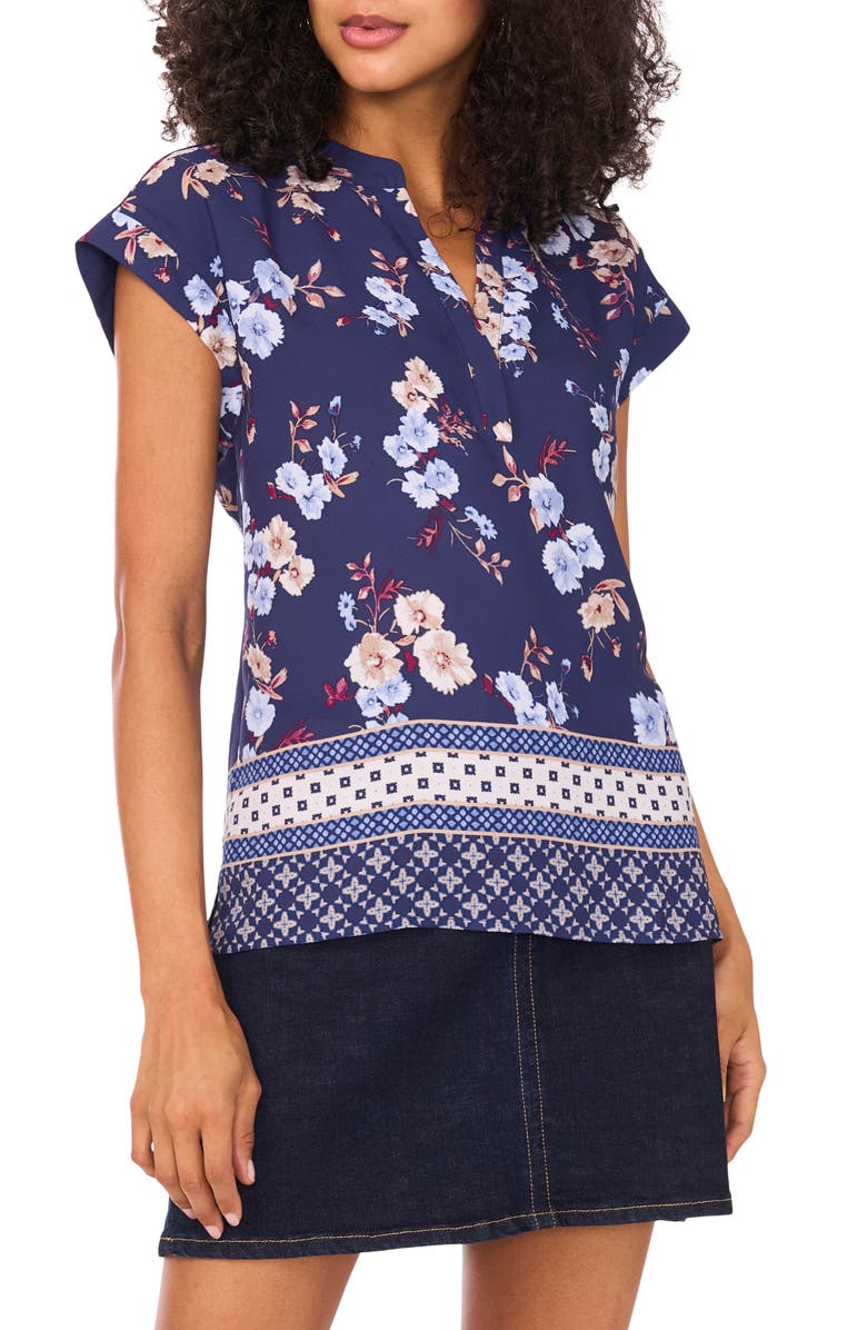 Vince Camuto Floral Print Top, Main, color,