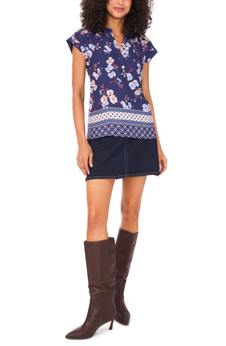 Vince Camuto Floral Print Top, Alternate, color,