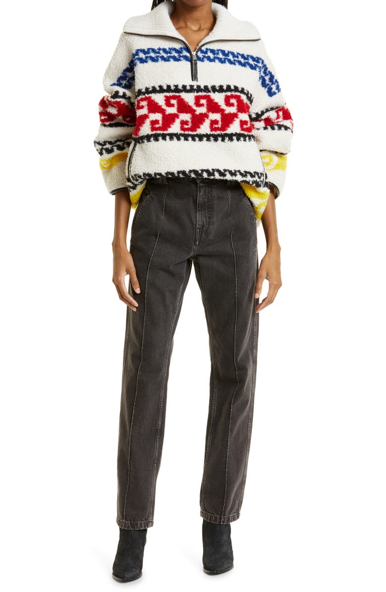 Isabel Marant Étoile Marner Fleece Pullover Top, Alternate, color, 