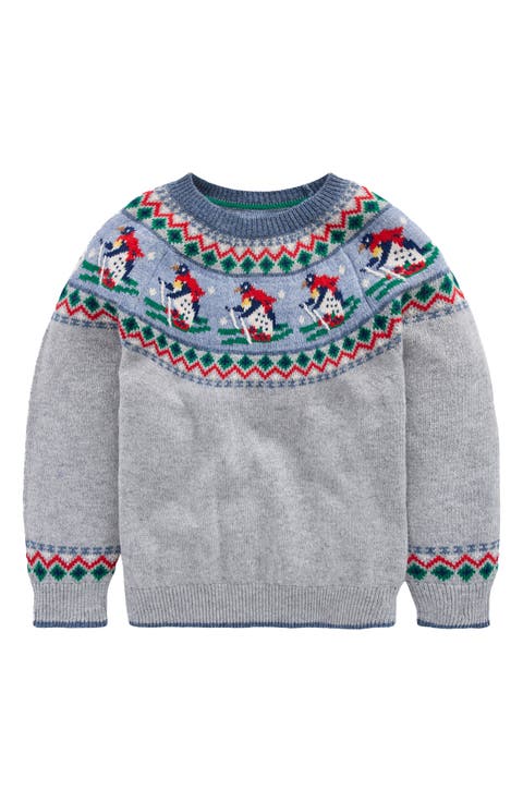 Kids' Penguins Fair Isle Crewneck Sweater (Toddler & Little Kid)