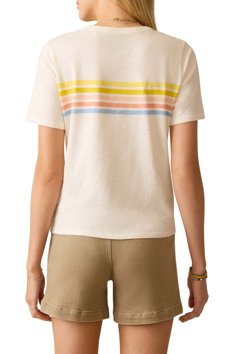 Faherty Sunwashed Essential Stripe Organic Cotton T-Shirt, Alternate, color,