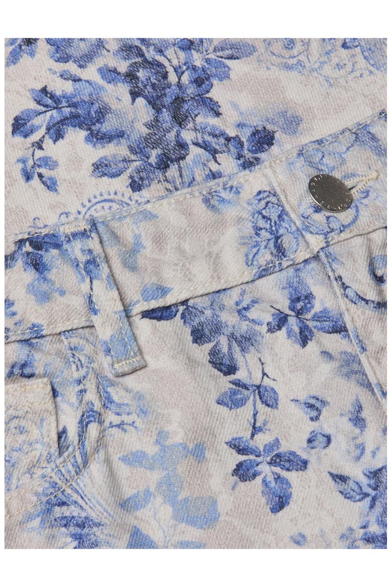 June Floral High Waist Crop Stovepipe Jeans, Alternate, color, IVORY/BLUE WATERCOLOR LACE PSL