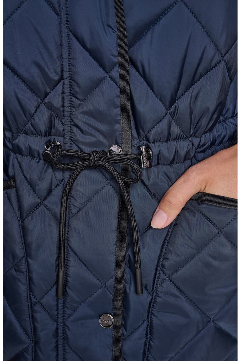 Diamond Quilted Coat, Alternate, color, DARK NAVY