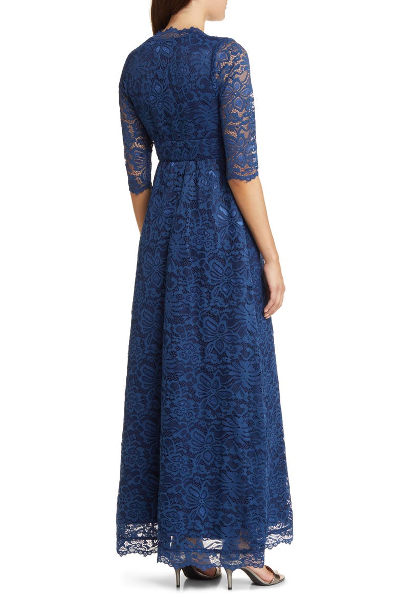 Maria Lace A-Line Evening Gown with Pockets, Alternate, color, NOCTURNAL NAVY