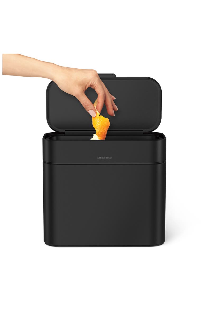 4L compost caddy, Alternate, color, MATTE BLACK