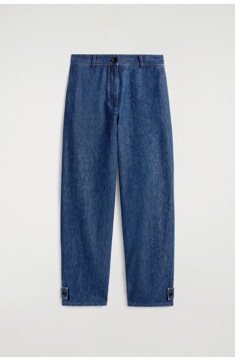 COS Denim Tulip Trousers, Alternate, color, Blue