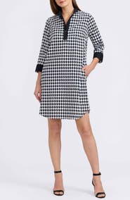 Foxcroft Sloane Houndstooth Shirtdress