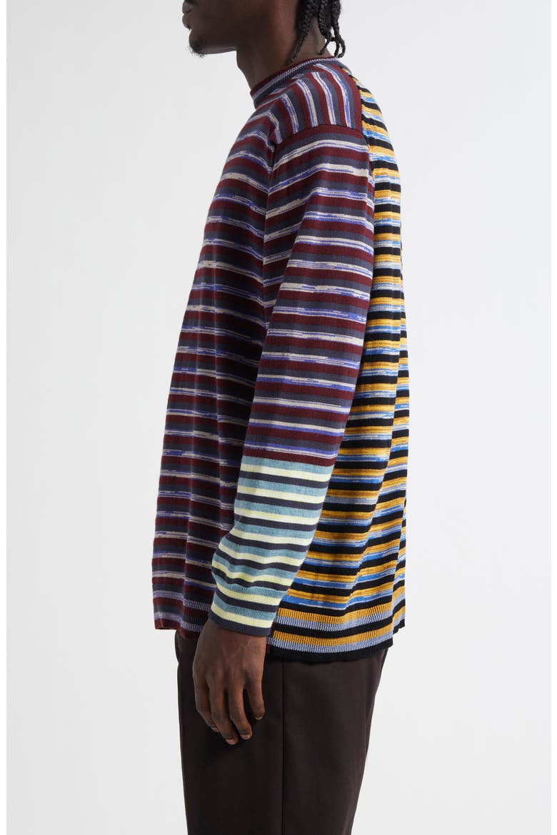 Tania Colorblock Crewneck Sweater, Alternate, color, BURGUNDY MULTI