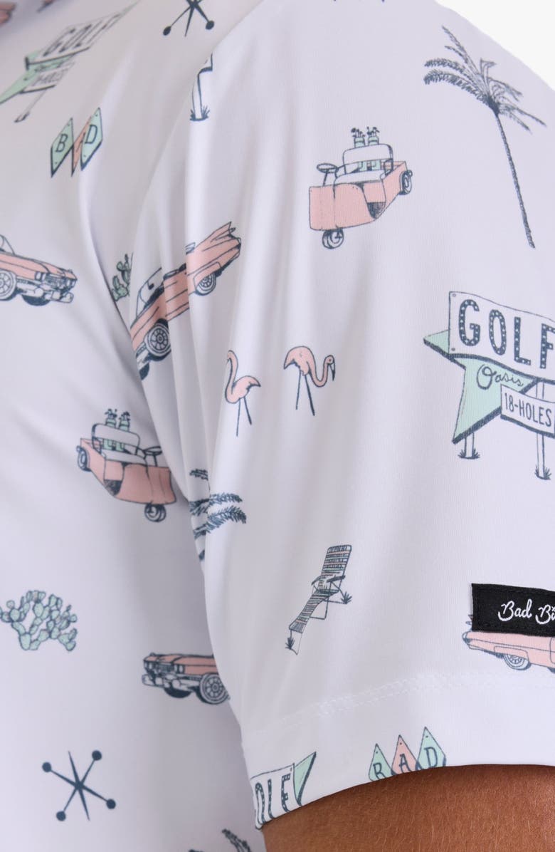 Bad Birdie Core Icon Print Performance Golf Polo, Alternate, color, Swing Royale