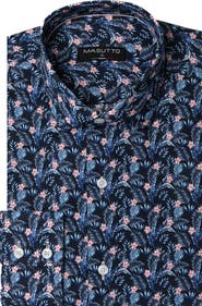 MASUTTO Sante Print Button-Up Long Sleeve Shirt