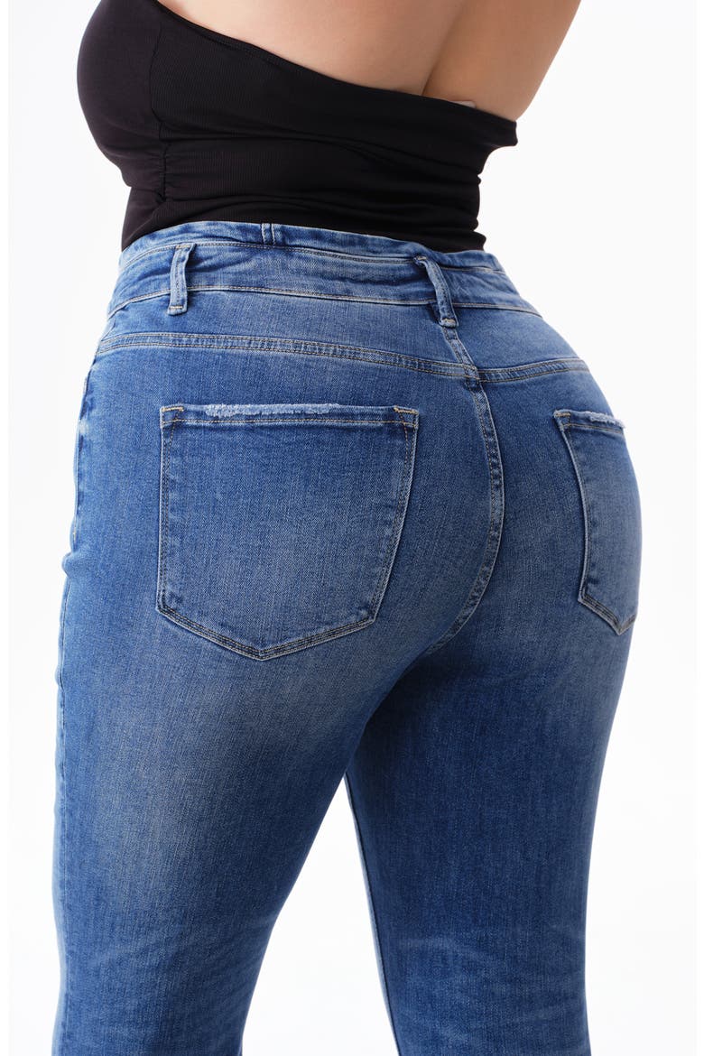High Waist Flare Jeans, Alternate, color, VINTAQUA