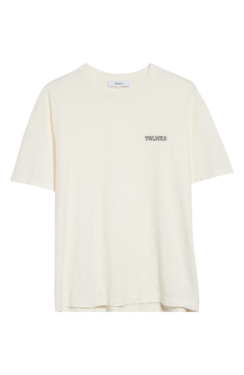PALMES Logo Embroidered Cotton T-Shirt, Alternate, color, Broken White