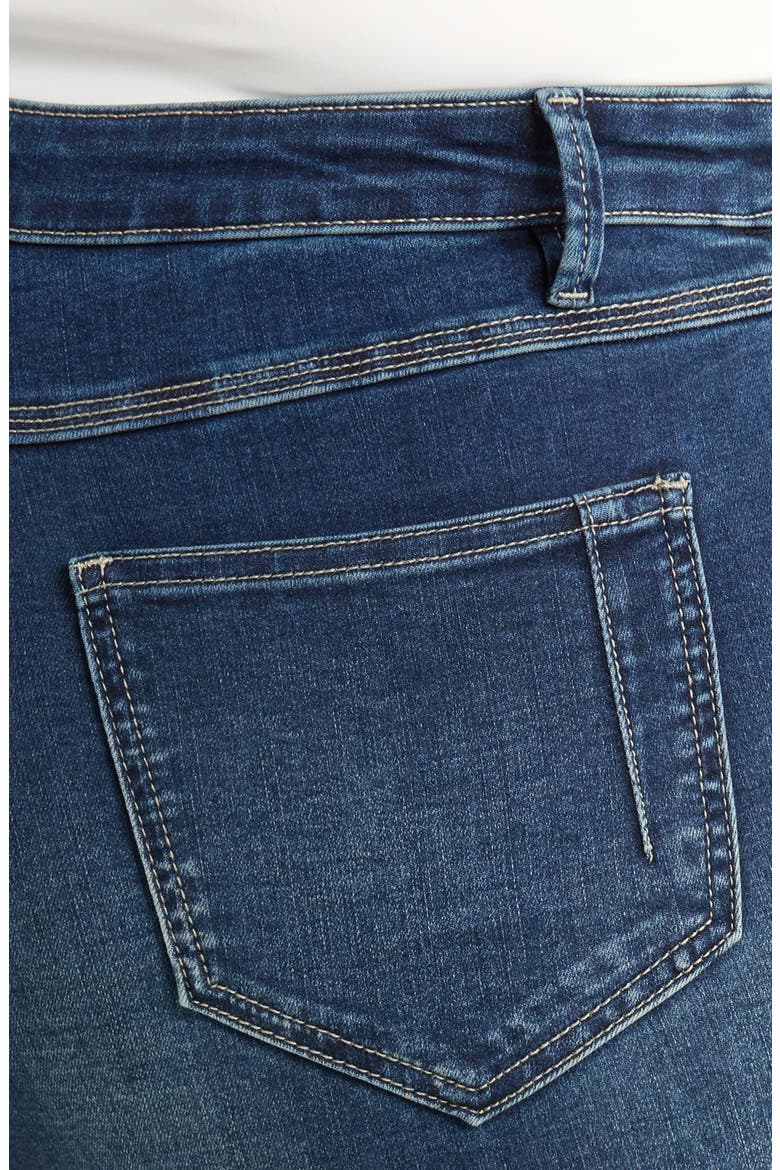 Estelle Everyday High Waist Flare Jeans, Alternate, color, DARK MIDWASH