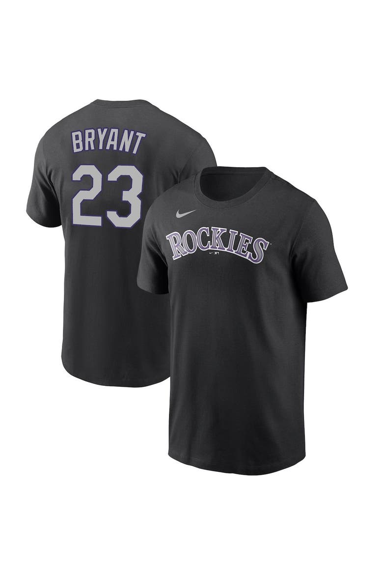 Men's Nike Kris Bryant Black Colorado Rockies Name & Number T-Shirt, Main, color, Black
