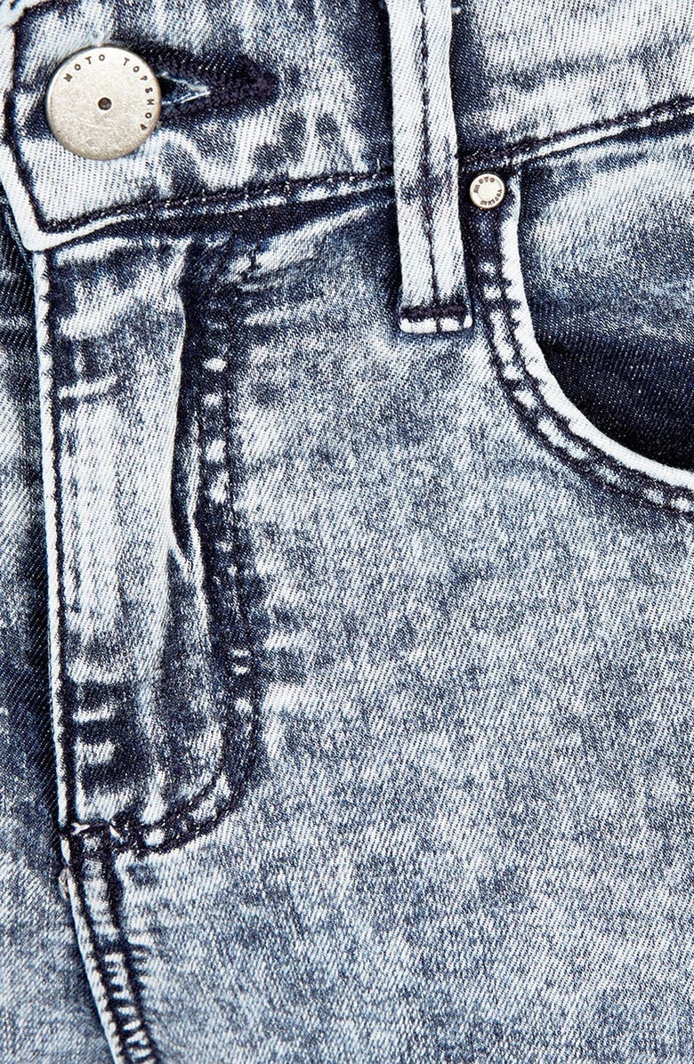 Topshop Moto 'Leigh' Acid Wash Skinny Jeans, Alternate, color, 