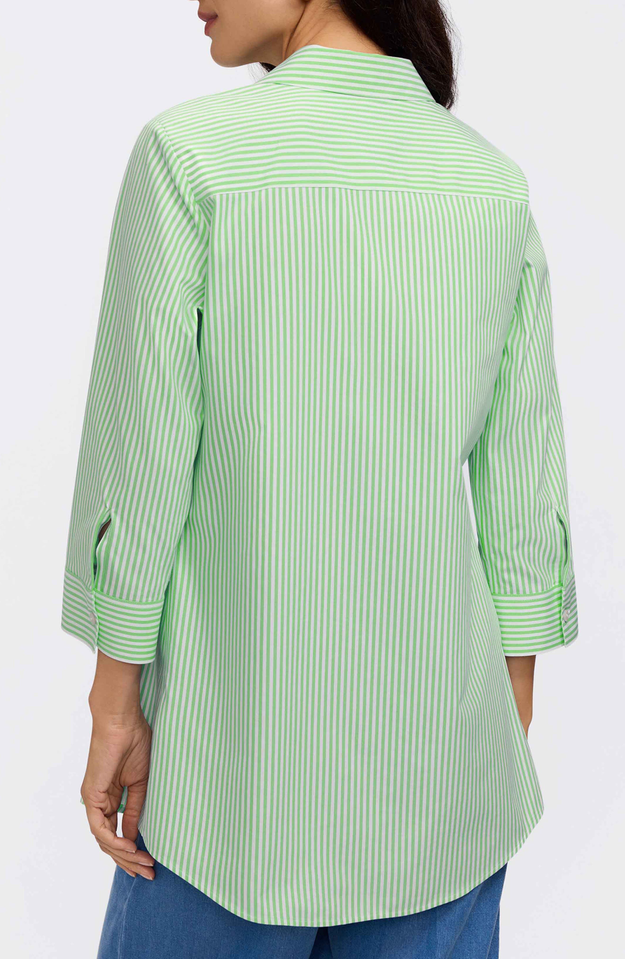 Cici Stripe Cotton Tunic Shirt - image 2