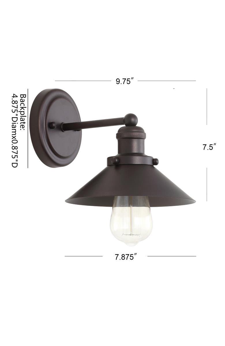 JONATHAN Y July 1-light Metal Shade Sconce, Alternate, color, Bronze/Black