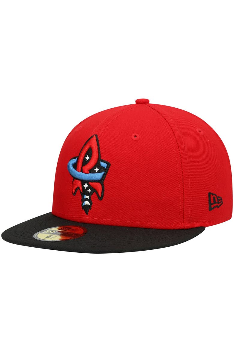 Men's New Era Red Rocket City Trash Pandas Authentic Collection Team Alternate 59FIFTY Fitted Hat, Main, color, Red