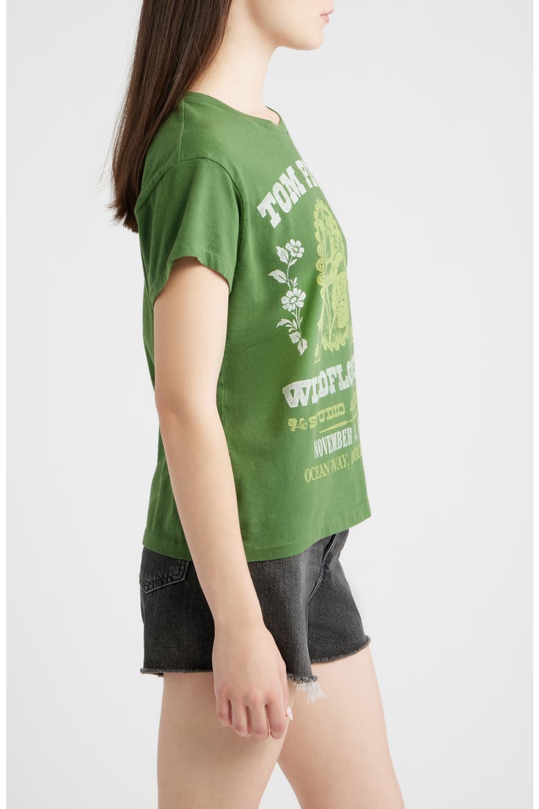 Tom Petty Wildflowers Studio Album Graphic T-Shirt, Alternate, color, DARK IVY
