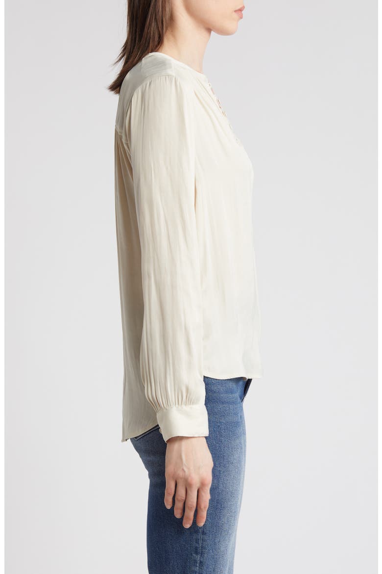 Drapey Long Sleeve Top, Alternate, color, IVORY DOVE