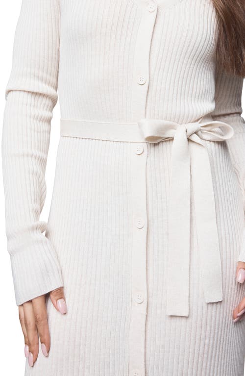 Splendid Georgie Long Sleeve Maxi Sweater Dress In White