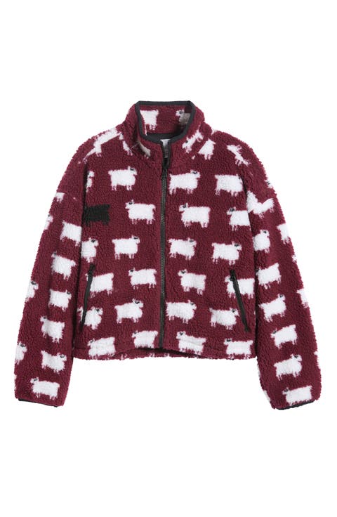 Sheep High-Pile Fleece Full Zip Sweatshirt