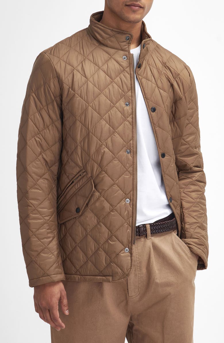 Barbour Flyweight Chelsea Diamond Quilted Jacket, Main, color, Light Sandstone