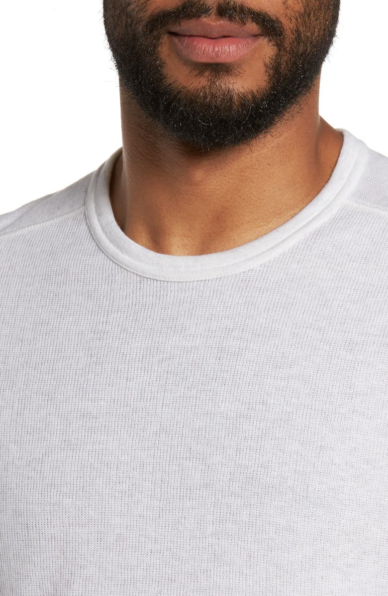 Vince Double Knit Slim Fit Long Sleeve T-Shirt, Alternate, color, H Optic White