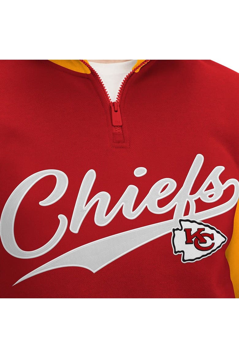 Men's Tommy Hilfiger Red/Gold Kansas City Chiefs Aiden Quarter-Zip Sweatshirt, Alternate, color, Red
