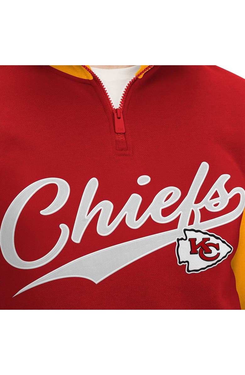 Tommy Hilfiger Men
s Tommy Hilfiger Red/Gold Kansas City Chiefs Aiden Quarter-Zip Sweatshirt, Alternate, color, Red