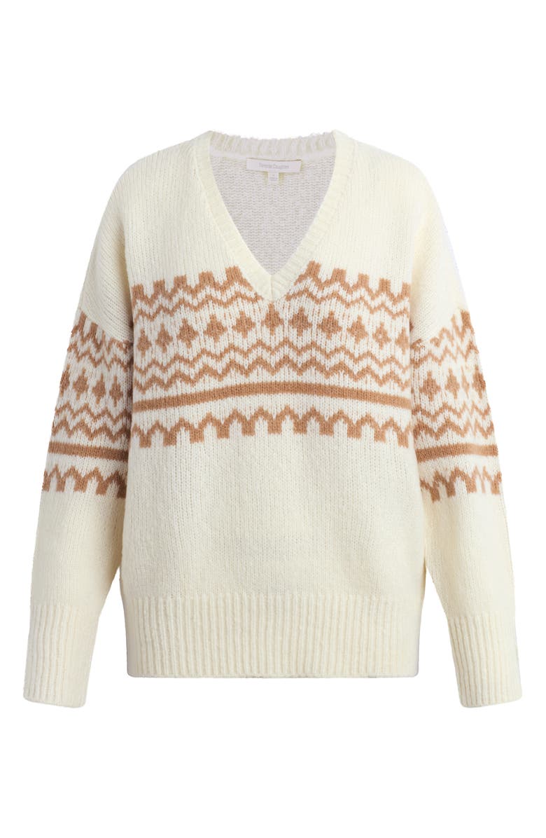 Favorite Daughter The Winter William Merino Wool Blend Sweater, Alternate, color, Ivory Fairisle