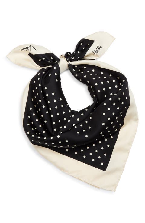 Polka Dot Silk Scarf