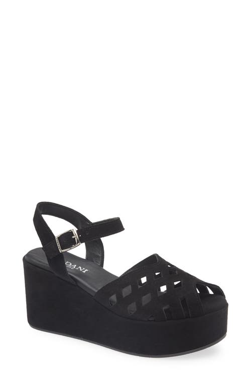 Cordani Jaymie Ankle Strap Peep Toe Platform Wedge Sandal