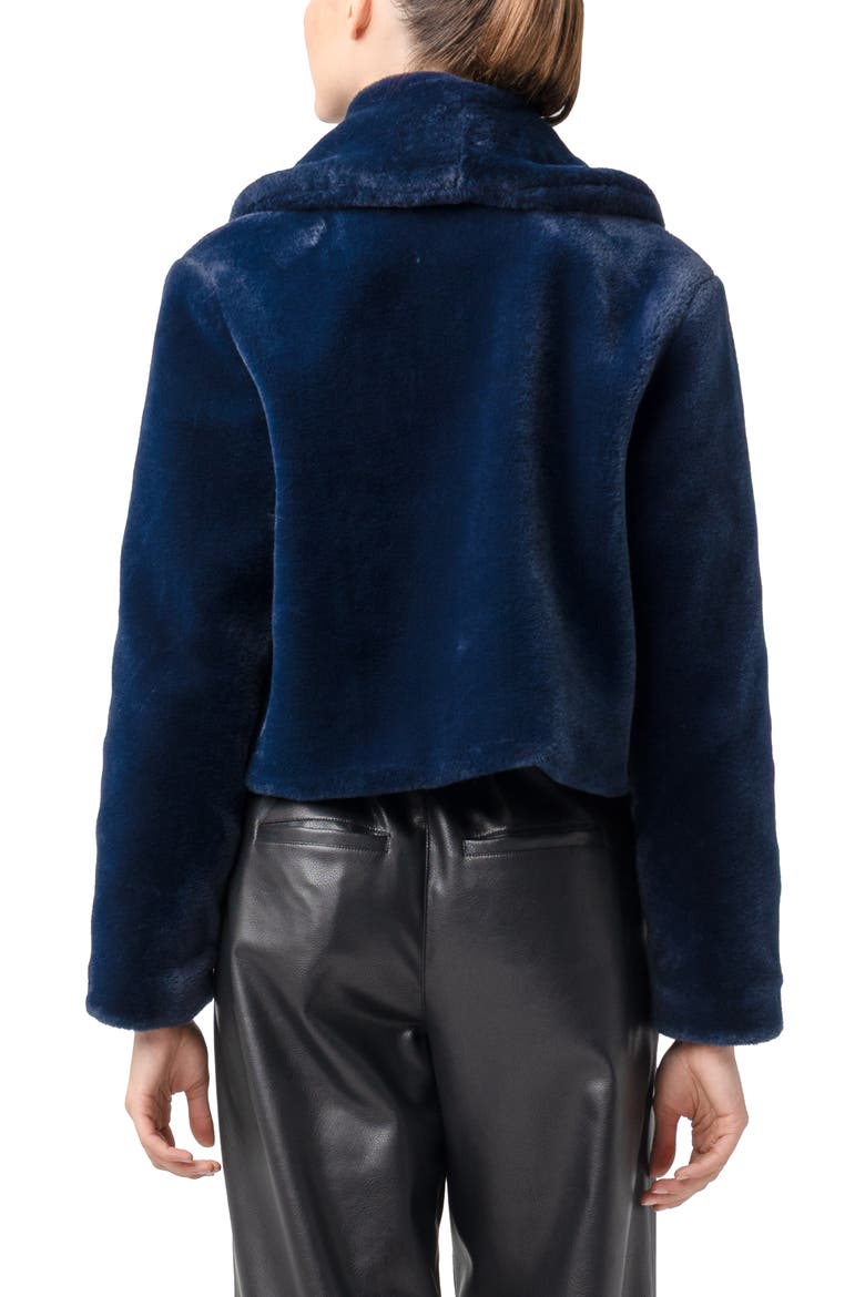 Shawl Collar Faux Fur Jacket, Alternate, color, FROST BITE