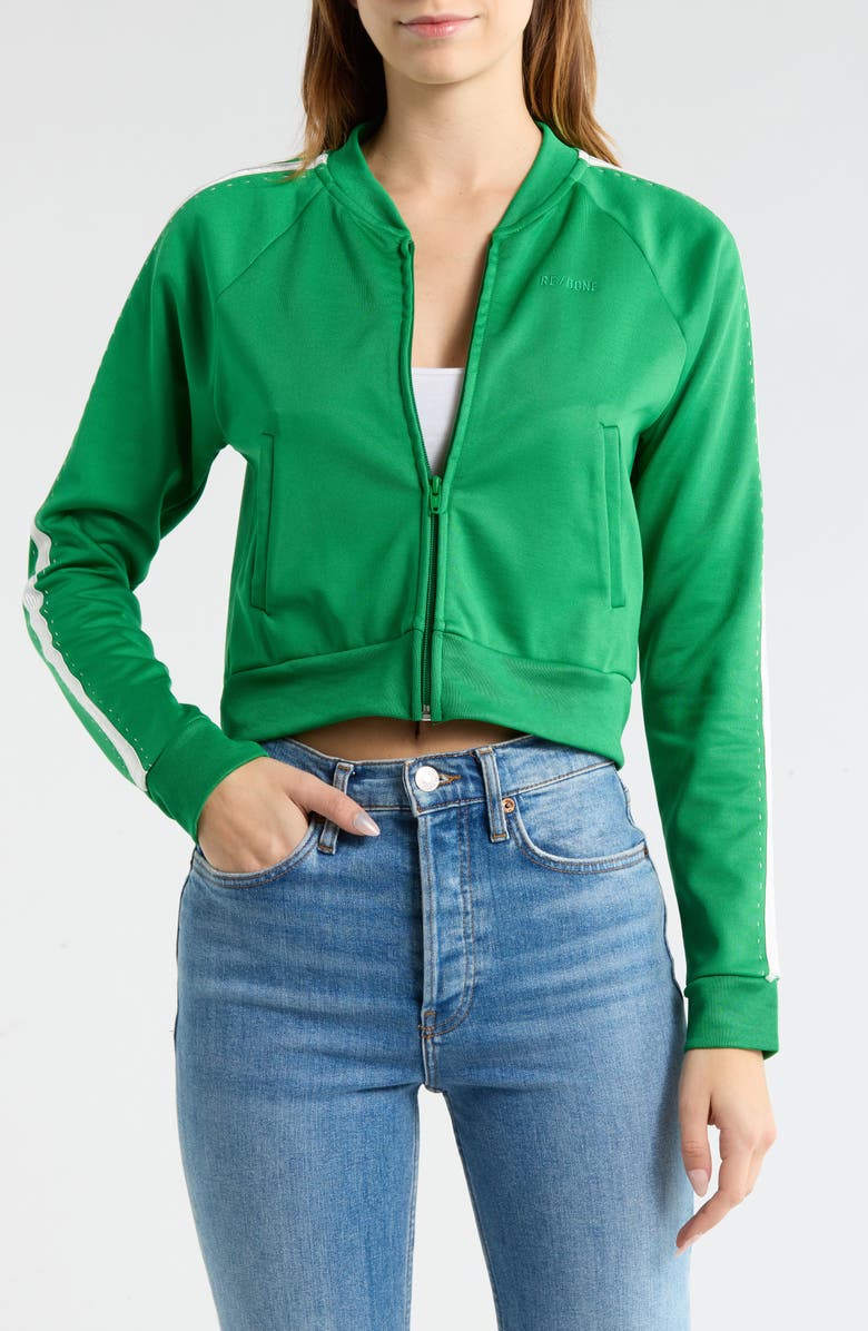 Re/Done Sunland Track Jacket, Main, color, Verde