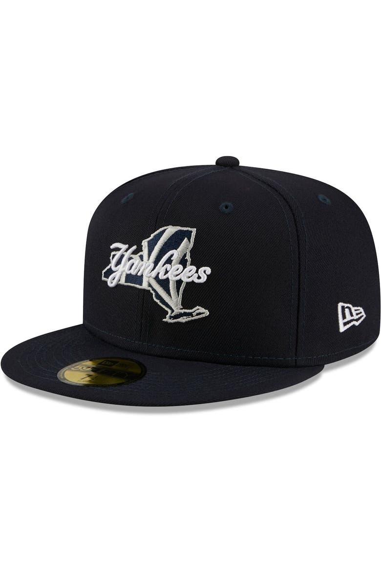 Men's New Era Navy New York Yankees Local II 59FIFTY Fitted Hat, Alternate, color, Navy